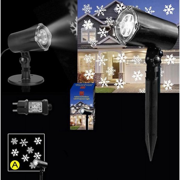 Χριστουγεννιάτικος Projector LED Χιονονιφάδες